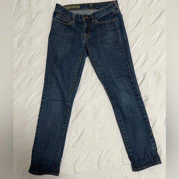 J Crew Toothpick Dark Wash Denim Skinny Jeans Size 27 - Picture 1 of 4